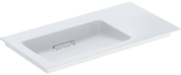 Geberit ONE Möbelwaschtisch 90x48 cm CleanDrain mit KeraTect, Ablage rechts, ohne Überlauf