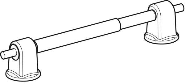 Geberit Set Scharniere für WC-Sitzring Levada – Befestigung von unten, 2 Stück, verchromt