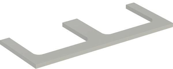 Geberit ONE Waschtischplatte 133,8 cm weiß hochglänzend mit 2 Ausschnitten