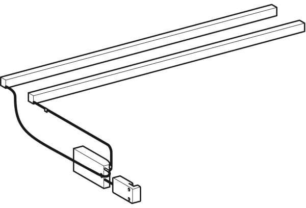 GEBERIT Doppellichtleiste für Innenschublade 47 cm – LED-Set mit 2 Leuchten, 4000 K, 896 lm