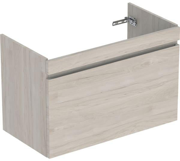 Geberit Renova Plan Waschtischunterschrank Nussbaum hickory hell mit Schublade & Innenschublade