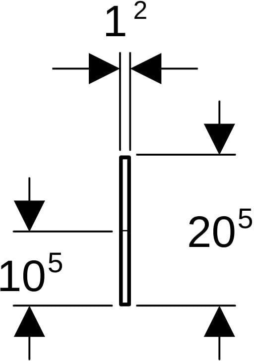 Geberit Bambini Dekorblende Front für 4 WT-Armaturen, tieferes Becken links, weiß