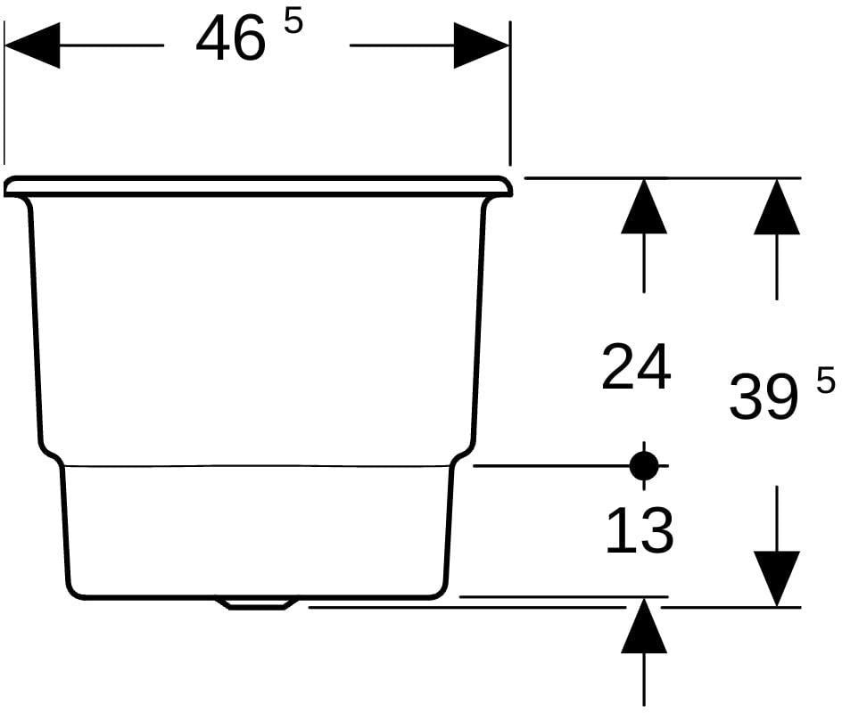 GEBERIT Bambini Sitzbadewanne 71,5x46,5x39,5 cm, weiß, ohne Überlauf