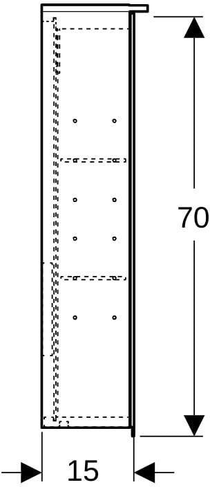 Geberit Option Plus Spiegelschrank mit LED-Beleuchtung, 3 Türen, 90 cm, verspiegelt