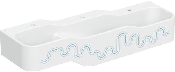 GEBERIT Bambini Spiel- und Waschlandschaft 140 cm – 3 Waschplätze, weiß-alpin matt