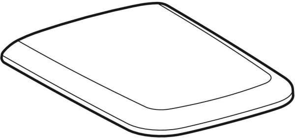 Geberit iCon WC-Sitz eckig mit Absenkautomatik in Weiß glänzend – Duroplast, Messing-Scharniere