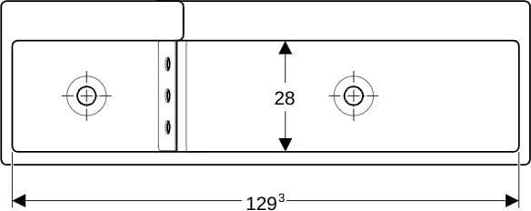 GEBERIT Bambini Spiel- und Waschlandschaft für 3 Waschtischarmaturen, 139 cm, weiß
