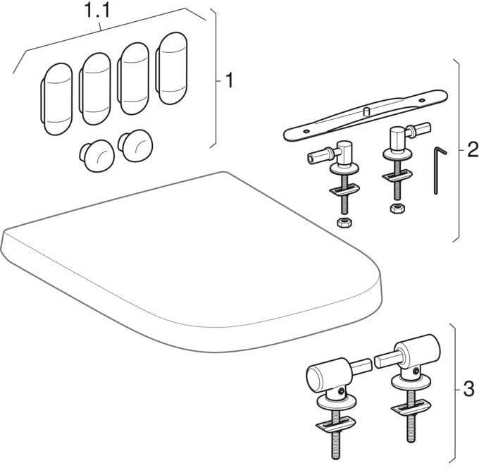 Geberit Renova Plan Wand-WC Tiefspüler Rimfree spülrandlos weiß KeraTect