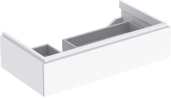 Geberit Xeno2 Unterschrank 88 cm für Waschtisch, greige matt, mit Schublade und LED-Beleuchtung