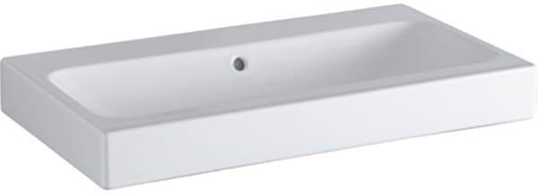 Geberit iCon Waschtisch 60x48,5 cm ohne Hahnloch, mit Überlauf, weiß – Sanitärkeramik