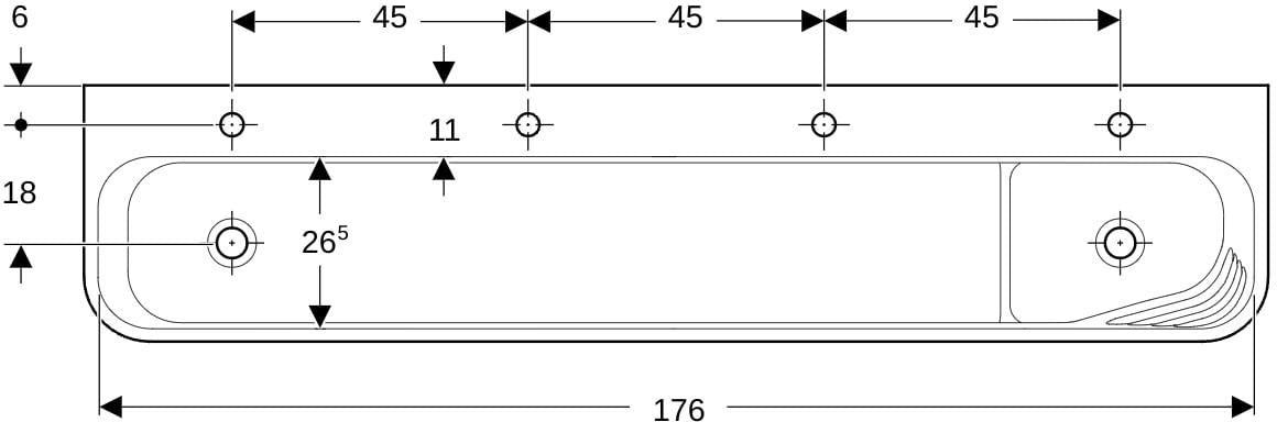 GEBERIT Bambini Spiel- und Waschlandschaft 180 cm mit 4 Waschplätzen, weiß