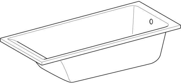 GEBERIT Renova Plan Rechteckbadewanne 170x75x42 cm weiß, Sanitäracryl, 1-Sitzer