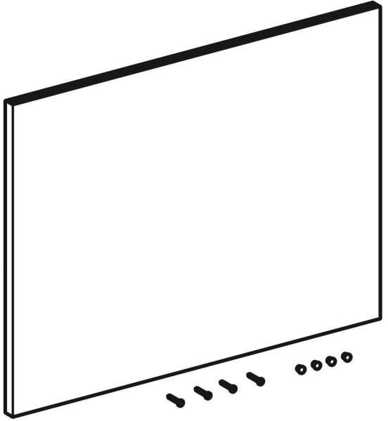 Geberit iCon Schubladenfront für Unterschrank HWB, 53 cm, weiß hochglänzend