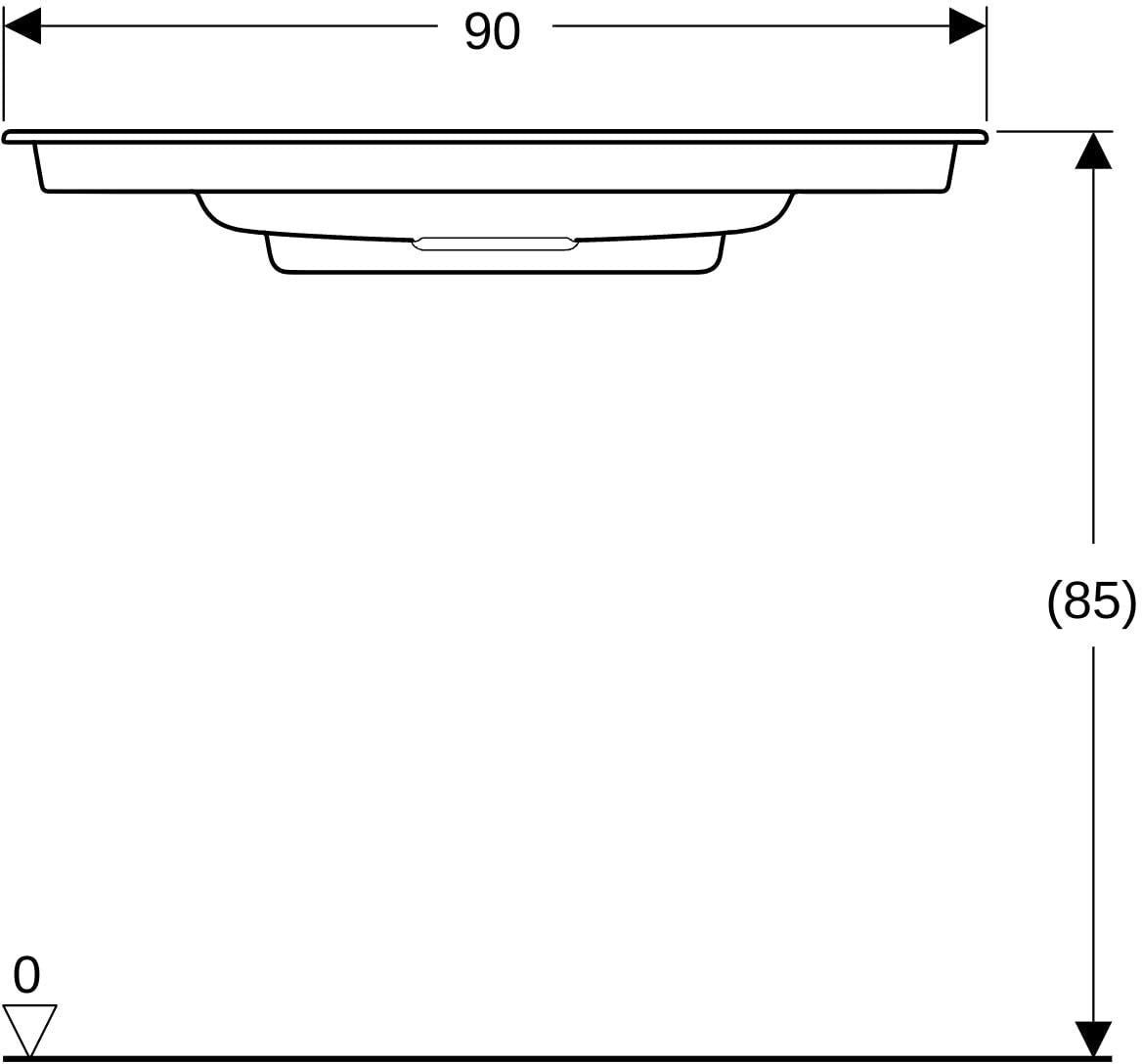 Geberit ONE Möbelwaschtisch 90x40 cm KeraTect CleanDrain verkürzte Ausladung weiß