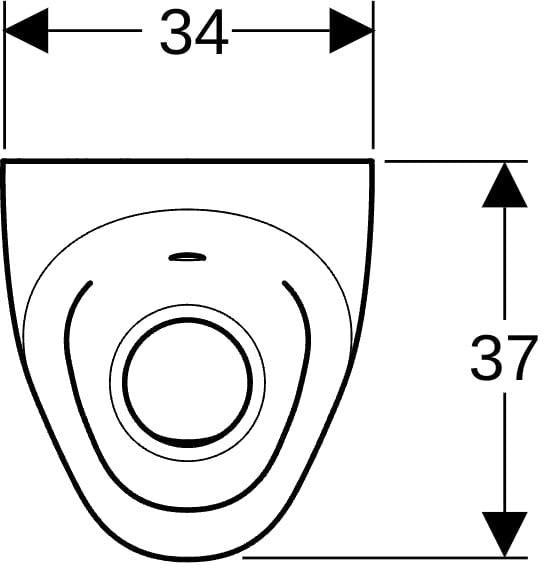 GEBERIT Selva Urinal mit integrierter Steuerung, Netzbetrieb, spülrandlos, weiß