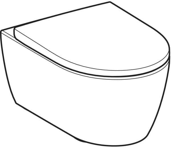 Geberit iCon Wand-WC Set Tiefspüler TurboFlush mit WC-Sitz, 53 cm, weiß