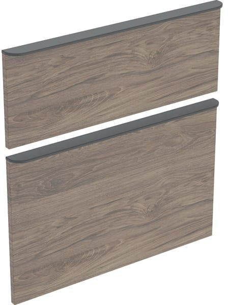 Geberit Smyle Schubladenfronten Set für Waschtisch-Unterschrank, 60 cm, Nussbaum Hickory