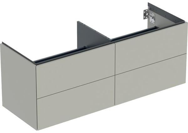 Geberit ONE Waschtischunterschrank 4 Schubladen 133,2 cm weiß hochglänzend wandhängend