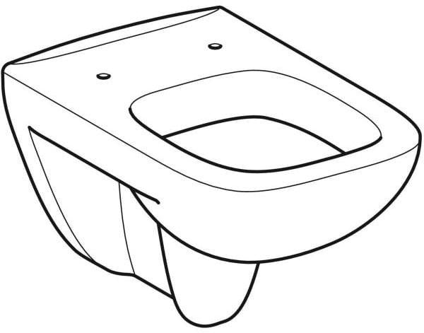 Geberit Renova Plan Wand-WC Tiefspüler weiß 4,5 l mit Spülrand