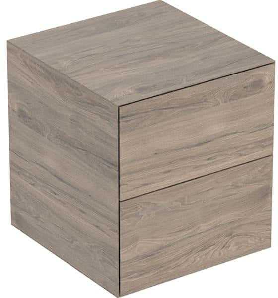 GEBERIT ONE Seitenschrank mit 2 Schubladen, 45 x 49,2 x 47 cm, weiß hochglänzend
