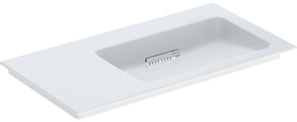 Geberit ONE Möbelwaschtisch 90x48 cm CleanDrain mit KeraTect, Ablage rechts, ohne Überlauf