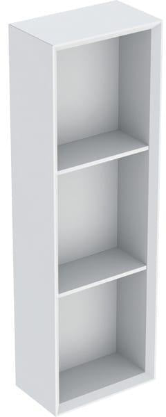 Geberit Regal rechteckig 22,5x70x13,2cm, weiß hochglanz – Wandhängendes Badregal mit 2 Einlegeböden