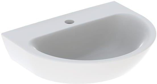 Geberit Renova Handwaschbecken 45x36 cm mit Hahnloch, ohne Überlauf, weiß