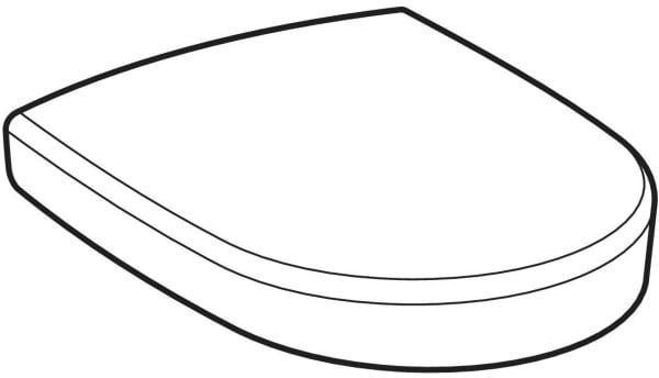 Geberit Matteo Thun WC-Sitz weiß mit Deckel, verchromte Scharniere, Duroplast
