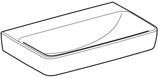 Geberit Renova Compact Waschtisch 65x40 cm mit Hahnloch und Überlauf in Weiß
