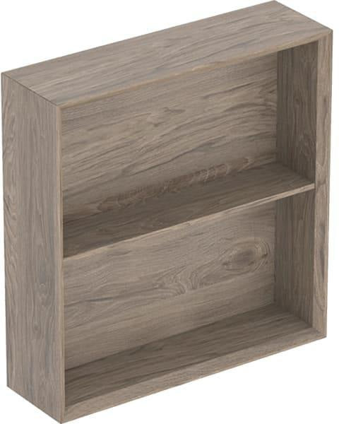 Geberit Regal quadratisch 45x46,7x13,2 cm weiß Hochglanz – Wandhängendes Badregal mit Einlegeboden