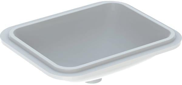 Geberit VariForm Unterbauwaschtisch 53x44 cm weiß KeraTect ohne Hahnloch und Überlauf