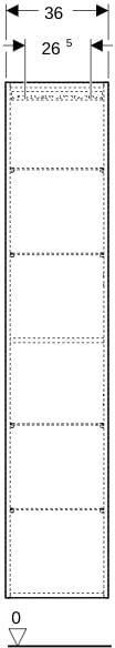 GEBERIT ONE Hochschrank 36 cm, 1 Tür, weiß hochglänzend, wandhängend, Soft-Close
