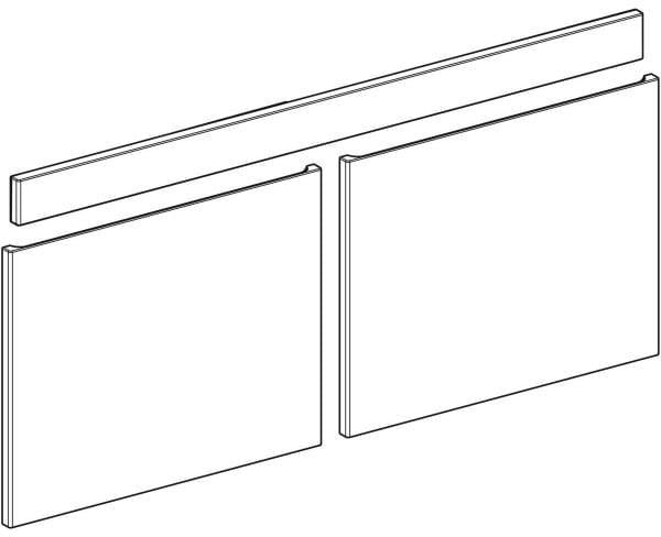 Geberit Renova Plan Schubladen-/Front-Set für Waschtisch, B:55 cm, Hickory Hell