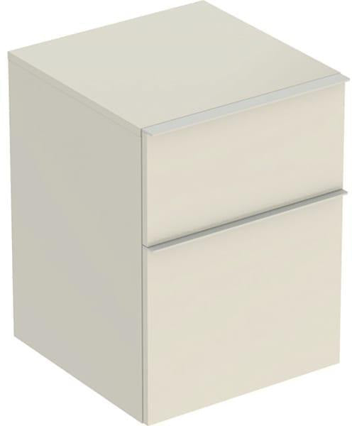 Geberit iCon Seitenschrank 45 cm – 2 Schubladen, weiß hochglänzend, wandhängend