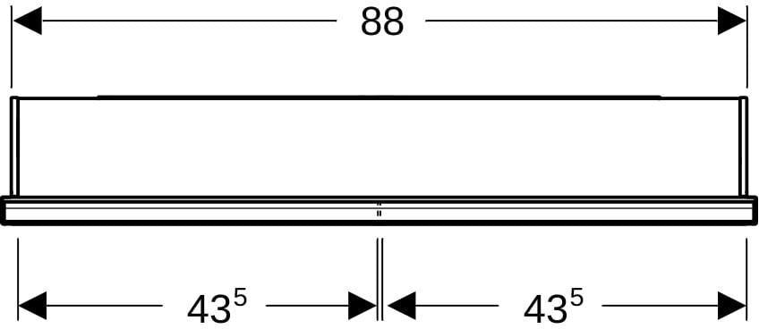 Geberit ONE Spiegelschrank mit Nische & ComfortLight, 2 Türen, 75x90x15 cm, weiß