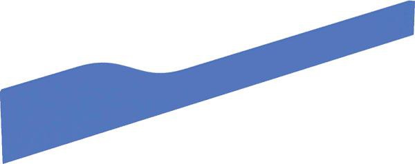 Geberit Bambini Dekorblende Front für 4 Waschtischarmaturen, tiefes Becken links, blau