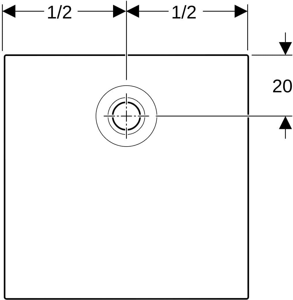 GEBERIT Nemea Duschwanne 80x80 cm weiß matt Sanitäracryl bodeneben