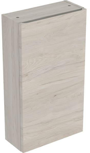 Geberit Renova Plan Hängeschrank 39 cm, 1 Tür, Nussbaum hickory hell, mit Spiegel und Soft-Close