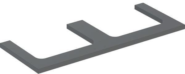 Geberit ONE Waschtischplatte 133,8 cm weiß hochglänzend mit 2 Ausschnitten
