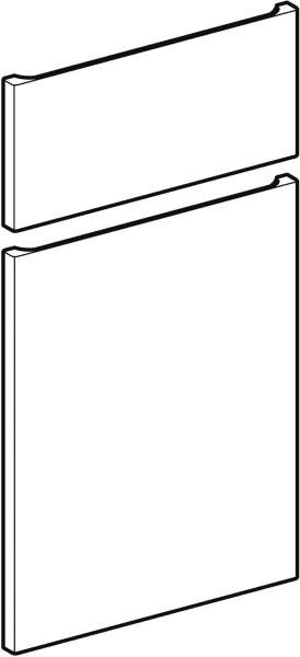 Geberit Renova Plan Front-Set für Seitenschrank, Höhe 70 cm, Weiß – Schubladenfront & Tür