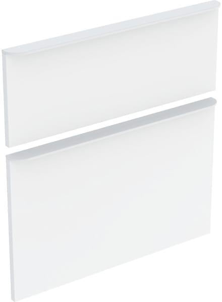 Geberit Smyle Schubladenfront 2er-Set inkl. Griffe, weiß hochglanz, für Waschtisch-Unterschrank 60 cm