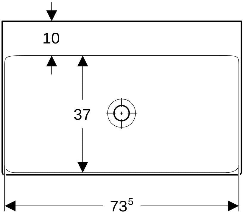 Geberit ONE Waschtisch 60x48 cm weiß KeraTect ohne Hahnloch ohne Überlauf