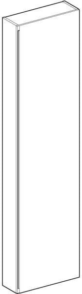 Geberit Acanto Hochschrank 45 cm, 1 Tür, weiß hochglänzend, Soft-Close, 7 Einlegeböden