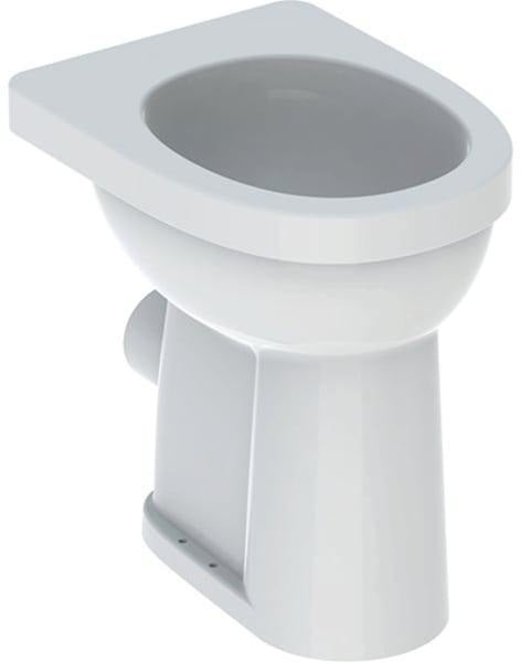 Geberit Renova Comfort Stand-WC Flachspüler erhöht, Abgang horizontal, weiß