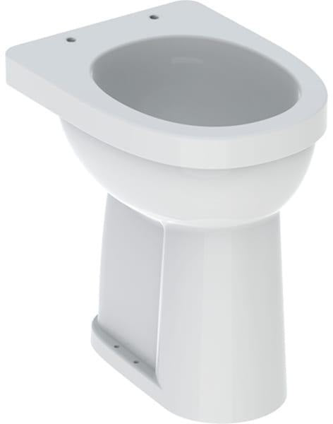 Geberit Renova Comfort Stand-WC Flachspüler erhöht barrierefrei, Abgang vertikal, weiß