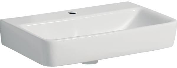 Geberit Renova Compact Waschtisch 55x37 cm, mittigem Hahnloch, ohne Überlauf, weiß