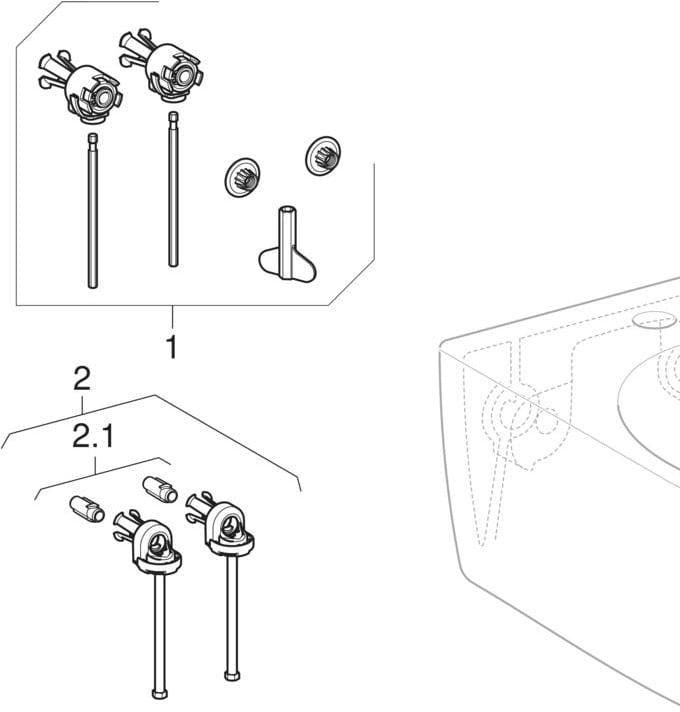 Geberit Smyle Wandbidet eckig weiß mit KeraTect und Überlauf – 35 cm
