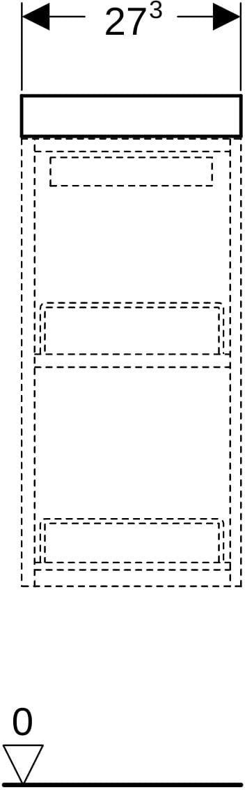 Geberit Renova Comfort Abdeckplatte 27,3x5x30,2 cm in Grafit matt – MDF, passend für Seitenschränke