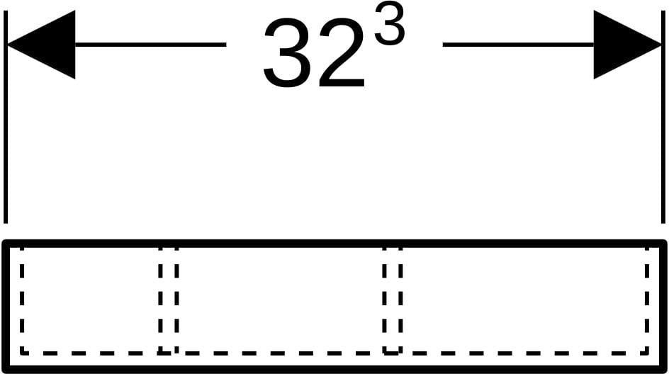 Geberit Xeno2 Schubladeneinsatz H-Teilung 37,3x9,8x20,8 cm sculturagrau