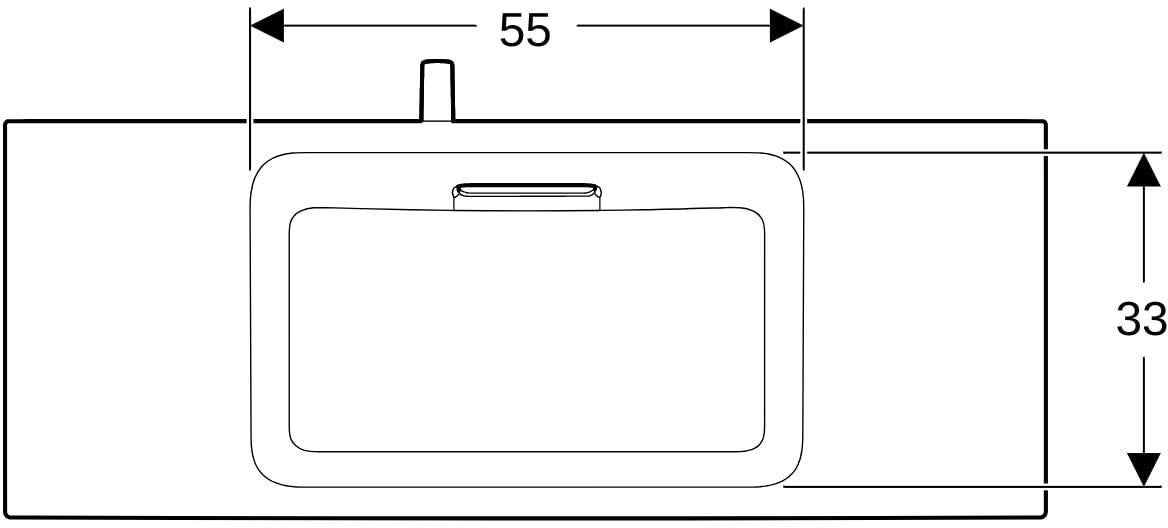 Geberit ONE Möbelwaschtisch 105x40 cm CleanDrain KeraTect weiß mit Blende chrom gebürstet